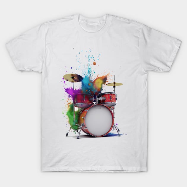 Drum Set T-Shirt by Urban Archeology Shop Gallery